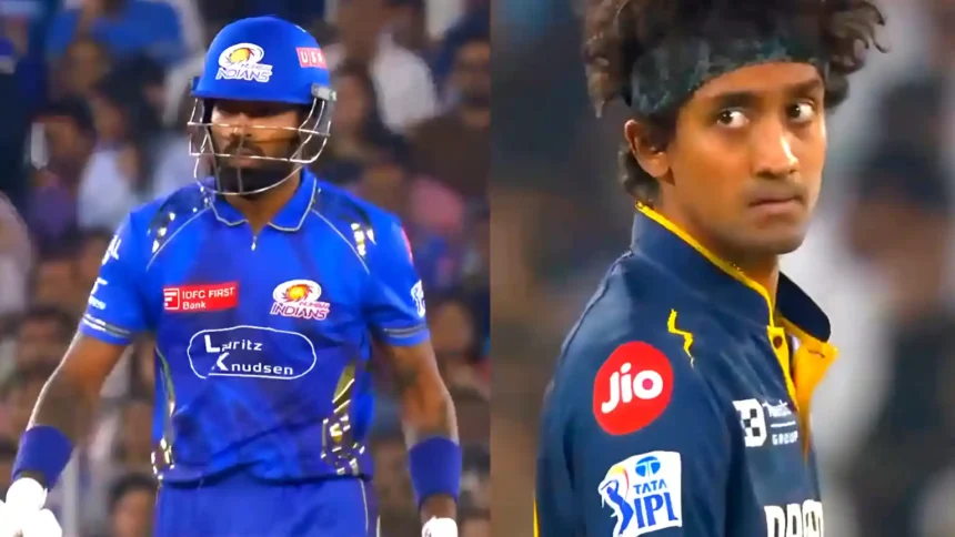 Hardik Pandya & Sai Kishore’s Fiery Clash in GT vs MI Match
